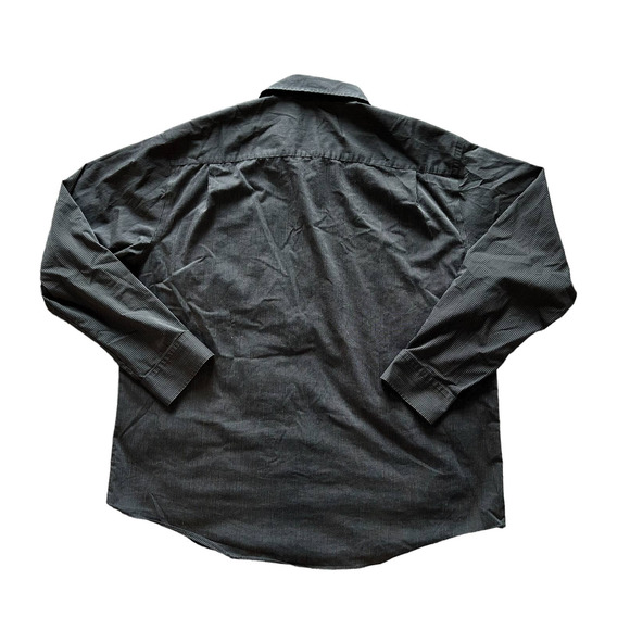 Van Heusen Traveler Black White Striped Button-Up Shirt Mens Size XXL - Picture 6 of 6